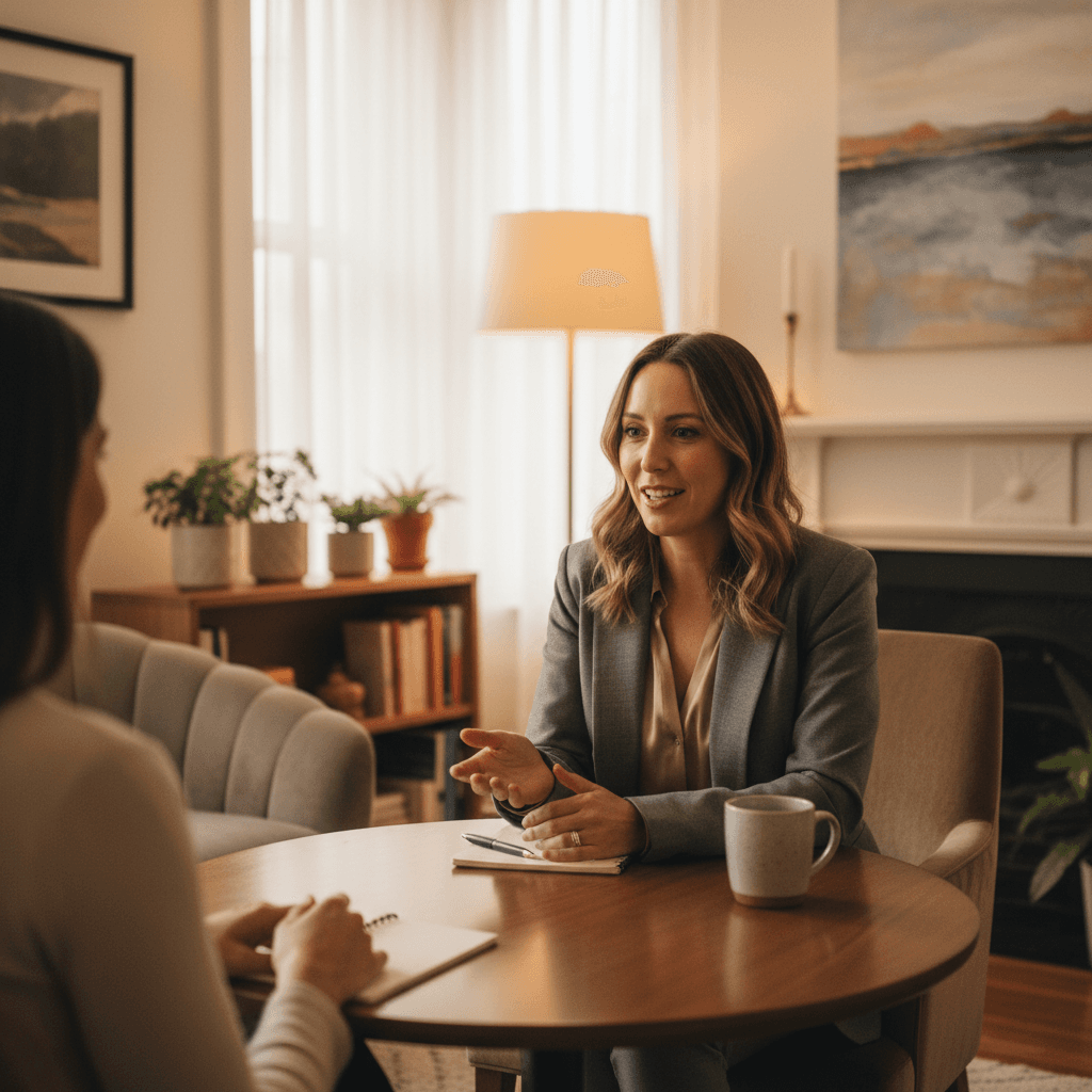 Life coaching session with professional coach